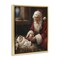 Stupell Industries Santa Believes with Baby Jesus Floating Frame, design by Jo Moulton